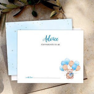 Teddy Bear Parents-to-be Advice Card
