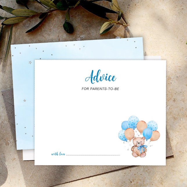 Teddy Bear Parents-to-be Advice Card (Creator Uploaded)