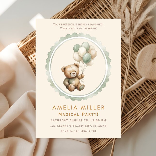 Teddy Bear Party Invitation (Creator Uploaded)