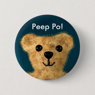 Teddy Bear (Peep po!) 6 Cm Round Badge