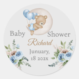 Teddy Bear pegatina para el niño Classic Round Sticker