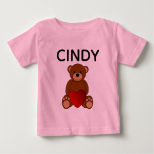  TEDDY BEAR PERSONALIZED PINK BABY  T-Shirt