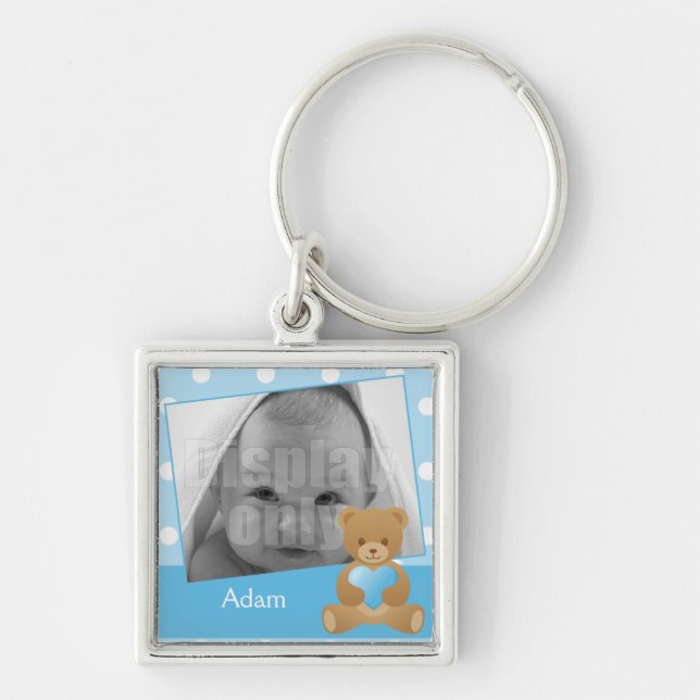 Teddy bear photo keychain (Front)