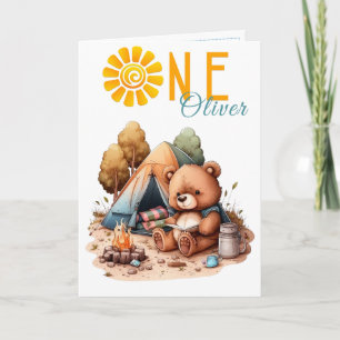 Teddy Bear Picnic 1st Birthday Card