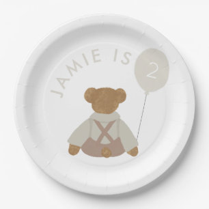 Teddy Bear Picnic Baby Birthday Paper Plate