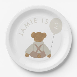Teddy Bear Picnic Baby Birthday Paper Plate