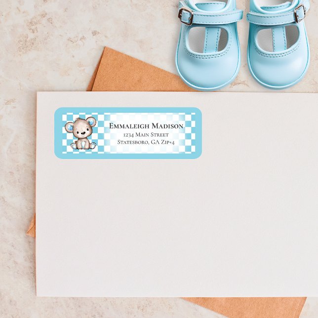 Teddy Bear Picnic Baby Shower Return Address (Creator Uploaded)