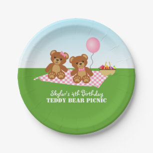 Teddy Bear Picnic Birthday Party Paper Plate