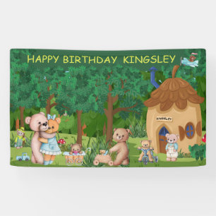 Teddy Bear Picnic Village Personalised  Banner