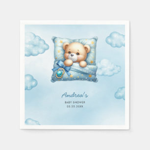 Teddy Bear Pillow Baby Shower Napkin