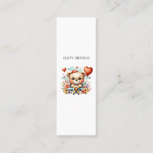 Teddy Bear Pilot Birthday Calling Card