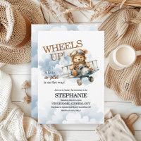 Teddy Bear Pilot on His Way Baby Boy