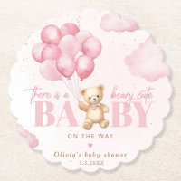 Teddy bear pink Beary cute baby shower