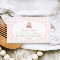Teddy Bear Pink Gingham Books for Baby