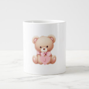 Teddy Bear Pink Monogram Speciality Mug