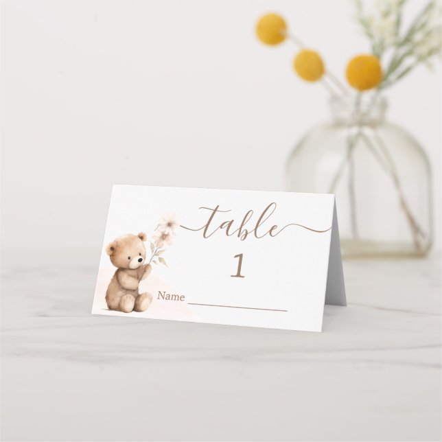 Teddy Bear place cards (Front)
