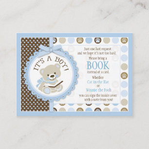 Teddy Bear Polka Dots Bring a Book Card