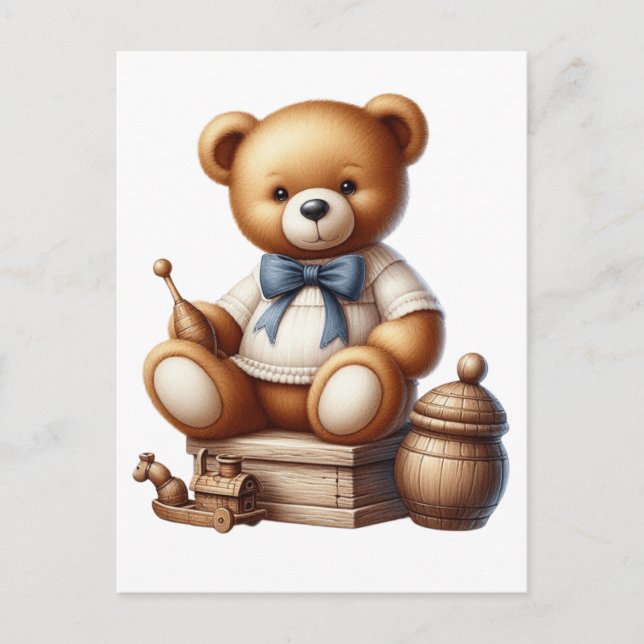 Teddy bear postcard (Front)