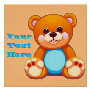 Teddy bear poster