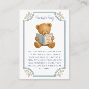 Teddy Bear Pumpkin Spice Books for Baby Enclosure Card