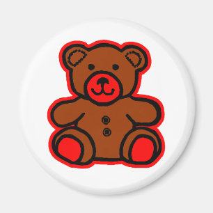 Teddy Bear Red Brown The MUSEUM Zazzle Gifts Magnet