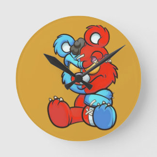 Teddy bear round clock