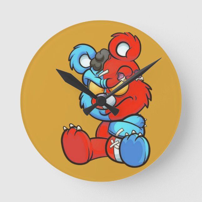 Teddy bear round clock (Front)