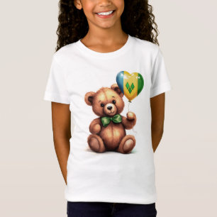 teddy bear & Saint Vincent and the Grenadines flag T-Shirt