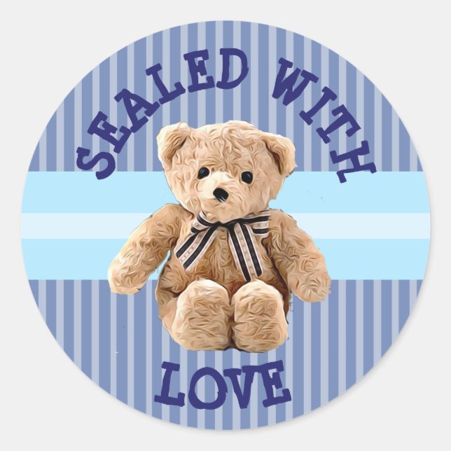 Teddy Bear Sealed with Love Sticker (Front)