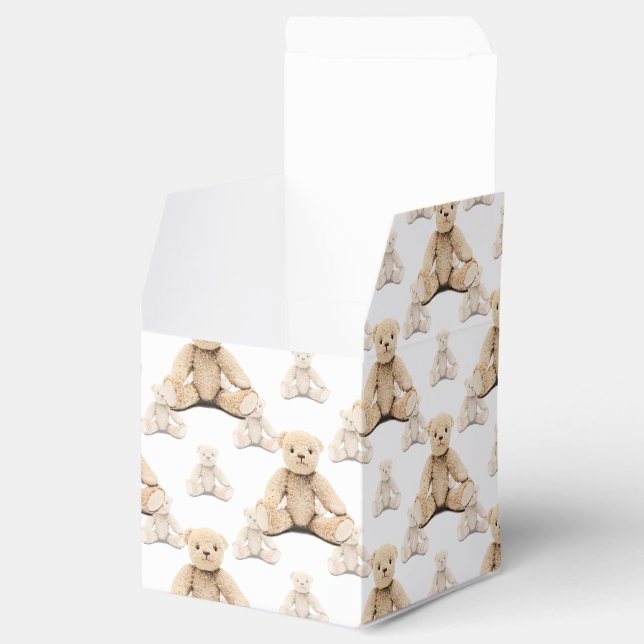Teddy Bear Seamless Pattern Favour Box (Opened)