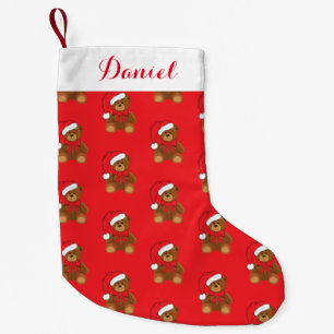 Teddy Bear Small Christmas Stocking