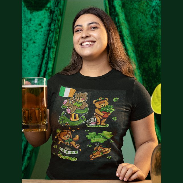 Teddy Bear St. Patrick's Day Collection T-Shirt (Teddy Bear St. Patrick's Day Collection Women's T-Shirt)