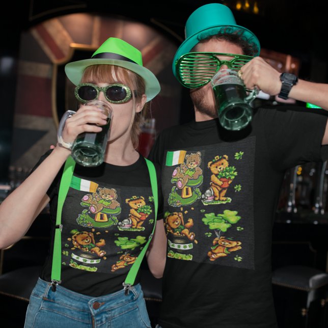 Teddy Bear St. Patrick's Day Collection T-Shirt (Teddy Bear St. Patrick's Day Collection T-Shirt)