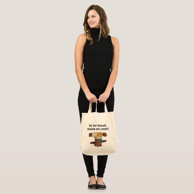 Teddy bear standing on it's head tote bag (Front (Model))