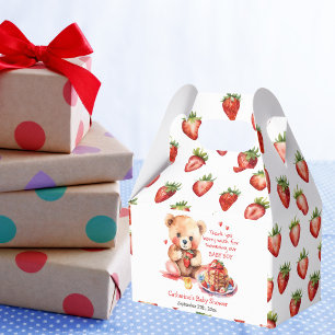 Teddy Bear Strawberry Pancake Brunch Baby Shower Favour Box