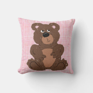 Teddy Bear T Pink Cushion