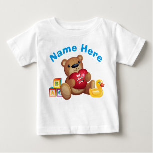 Teddy Bear T Shirts Personalised, Babies to Adults