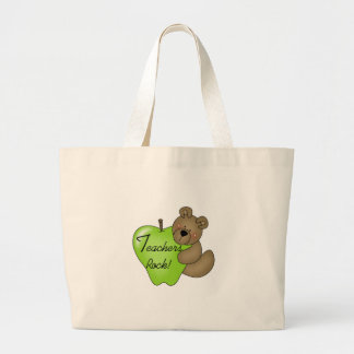 Teddy Bear Teachers Rock Large Tote Bag