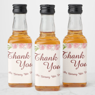 Teddy Bear Thank You Baby Show Water Bottle Label