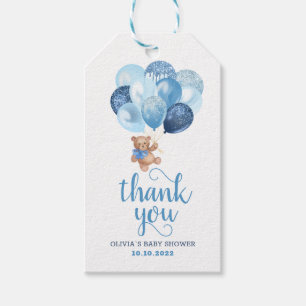 Teddy Bear Thank You Baby Shower Favours Gift Tags