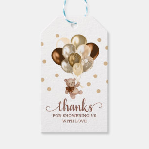 Teddy Bear Thank You Baby Shower Favours Gift Tags