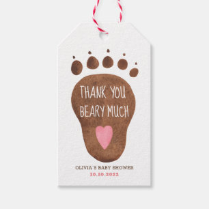 Teddy Bear Thank You Beary Much Baby Shower Gift T Tags