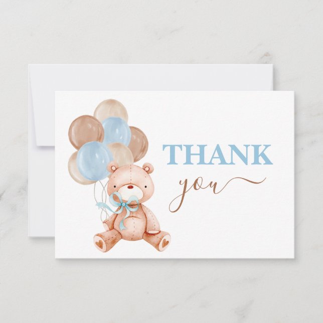 Teddy Bear thank you Card (Front)