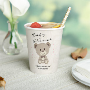 Teddy Bear Theme Baby Shower (Girls Pink)  Paper Cups