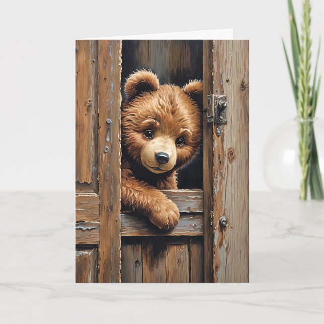 Teddy Bear Thinking Of You Card (Front)
