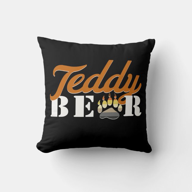 Teddy Bear Throw Pillow (Front)