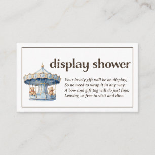 Teddy Bear Twin Boy Baby Display Shower Enclosure Card