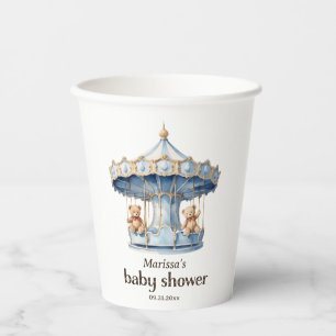 Teddy Bear Twin Boys Baby Shower Paper cup