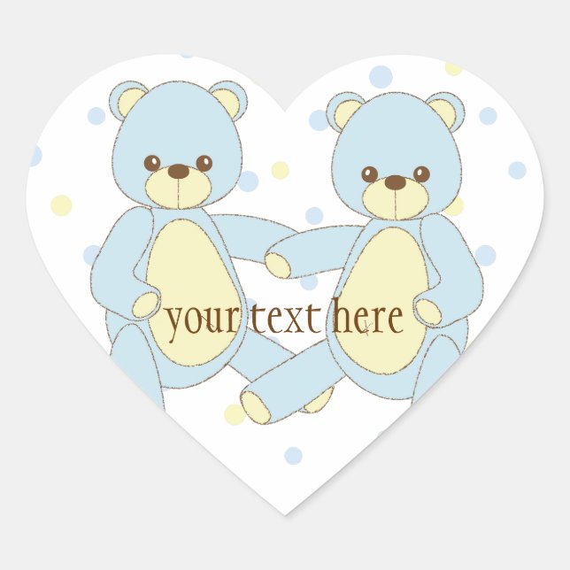 Teddy Bear Twins Sticker (Front)