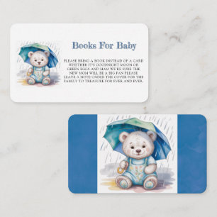 Teddy Bear Umbrella Books for Baby Enclosure Card
